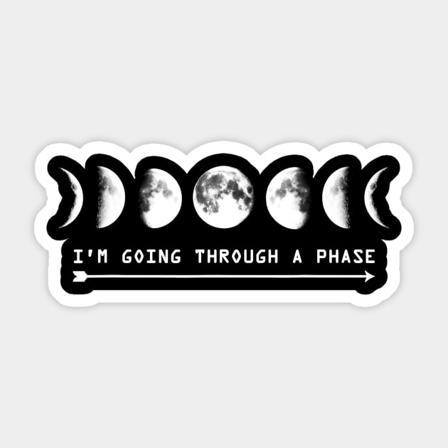 Im Going Through A Phase Moon Astronomy Teacher Science Sticker by danielfarisaj